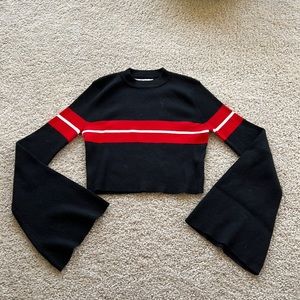 Wide Sleeve Cropped Sweater